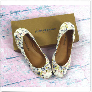 NEW Lucky Brand Size 7 Floral Emmie Ballet Flat